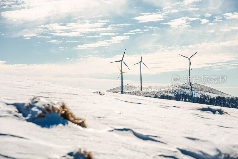 山区的可持续风力资源。