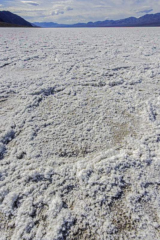 加州死亡谷国家公园的恶水盐滩。美国的最低点。