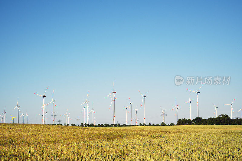 Windpark，用于现代可持续发电的风力涡轮机