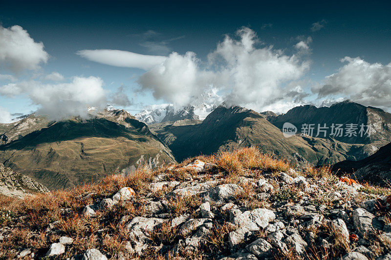 意大利的勃朗峰风景