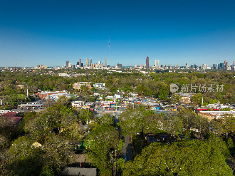 亚特兰大，佐治亚州的空中城市景观