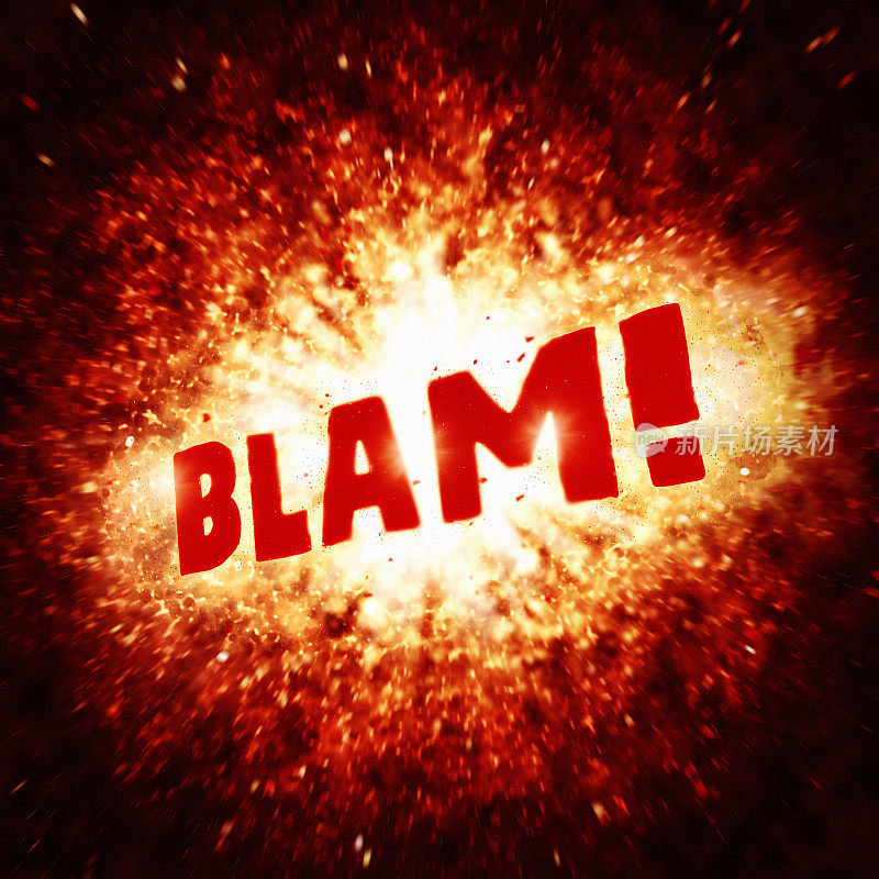 BLAM这个词!从炽热的爆炸中爆发出来