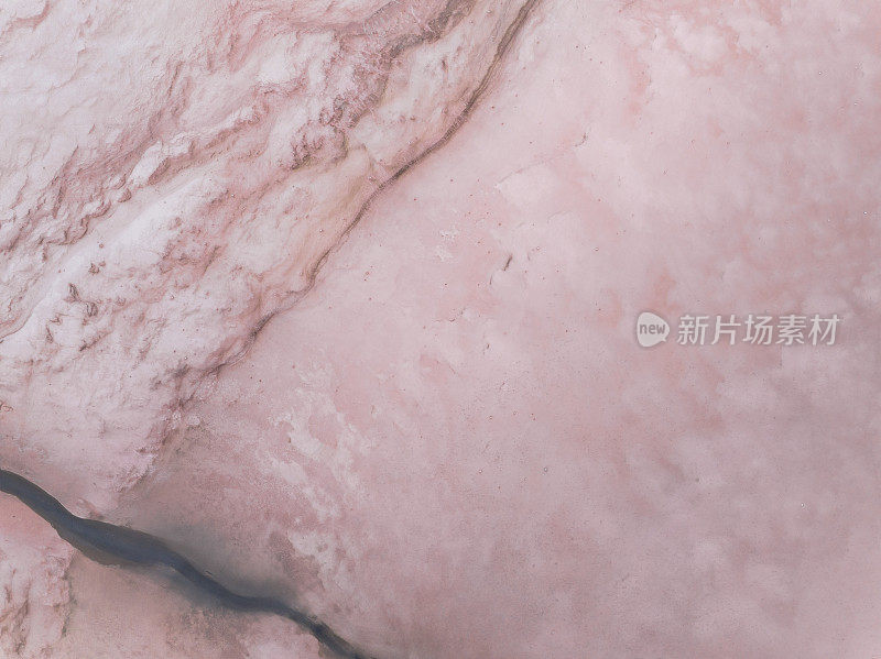 粉红色自然形状和纹理的鸟瞰图