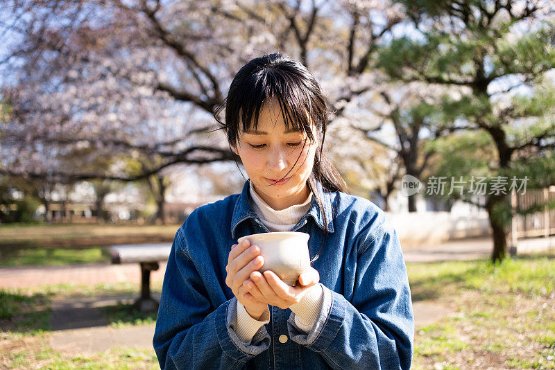 春天，在户外享受抹茶