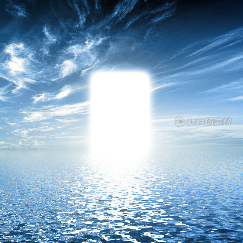 通往天堂之门，水上通往光明之路，新世界，上帝。