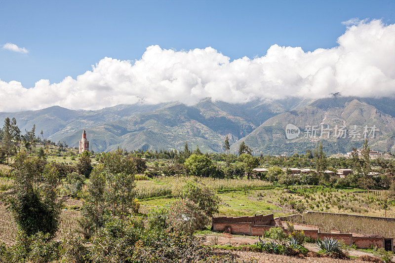 Huaraz乡村的广阔视野