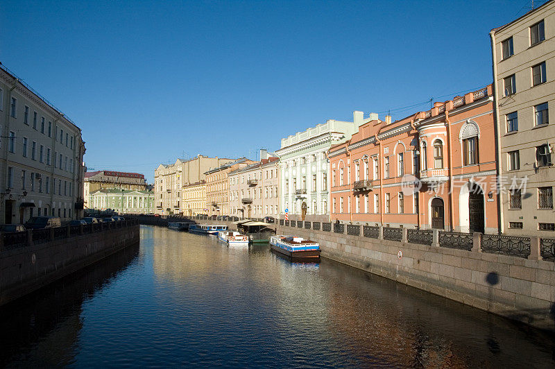 俄罗斯圣彼得堡莫伊卡河中心