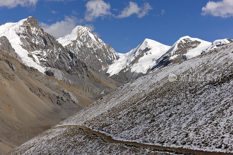 安纳普尔纳峰。Lhotse。珠穆朗玛峰。尼泊尔的动机。