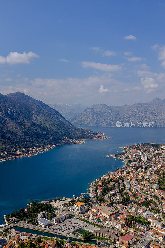 黑山科托尔湾全景图。