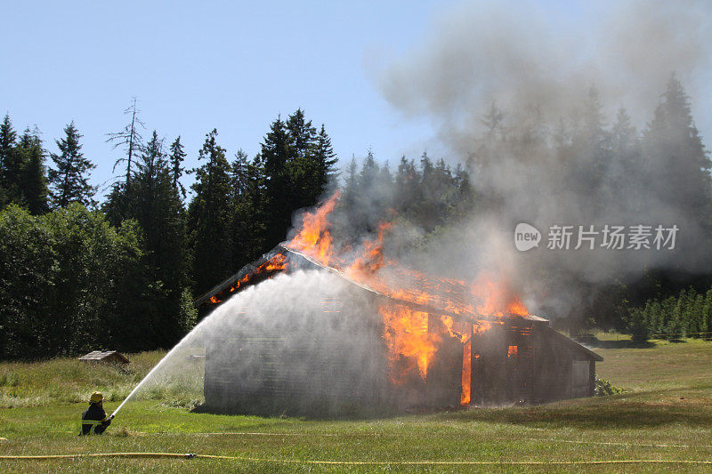 仓库着火了