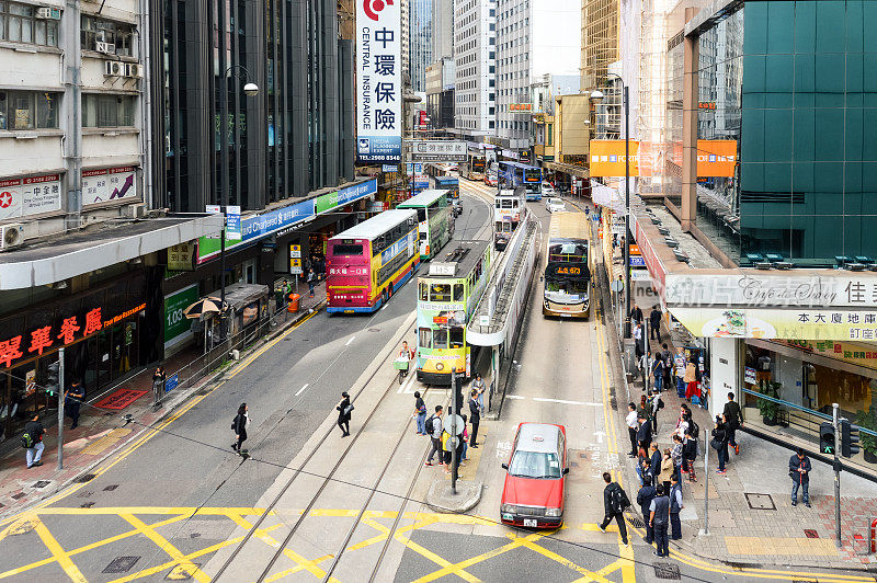 香港热闹的街景