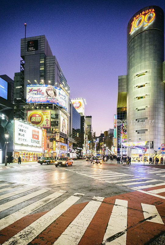 日本涩谷之夜