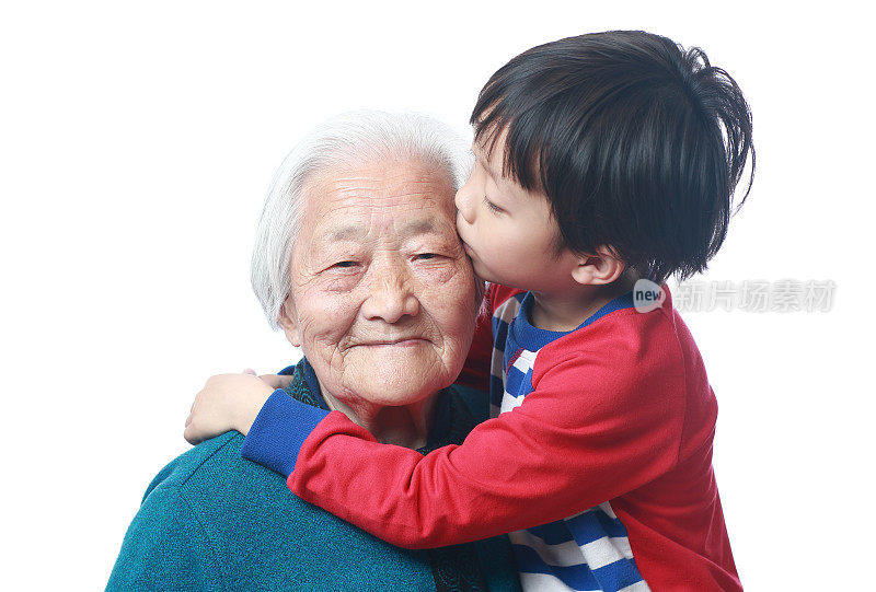 祝奶奶和孙子快乐