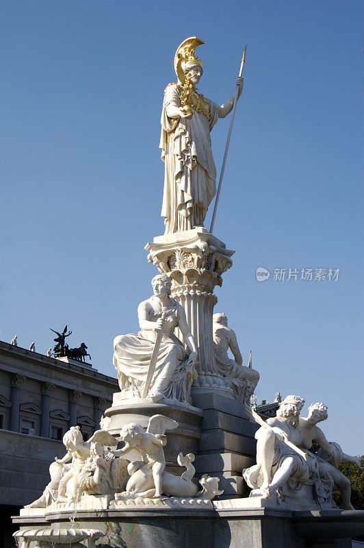 雅典娜雕像，智慧女神，在维也纳