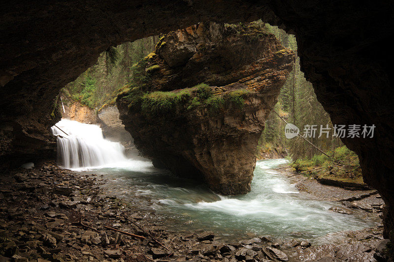 约翰斯顿峡谷，加拿大落基山脉