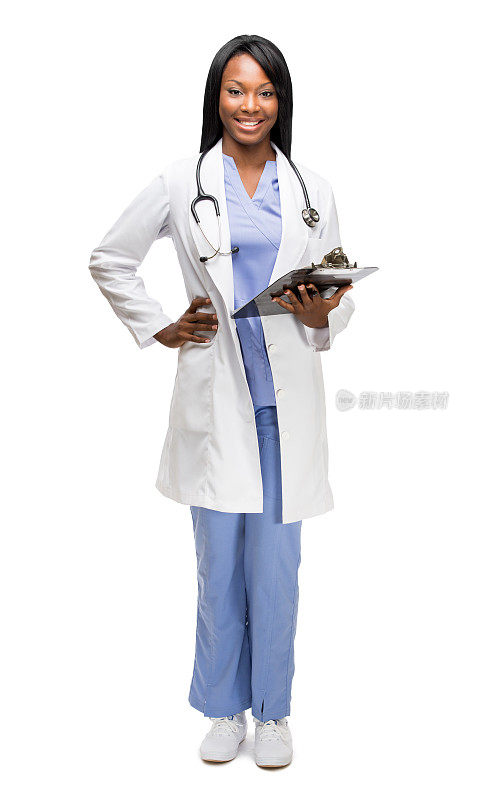 美国黑人外科医生带着夹板