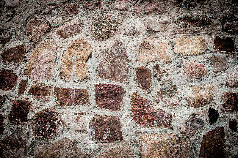 毛石石墙，纹理建筑背景，棕色，XXXL