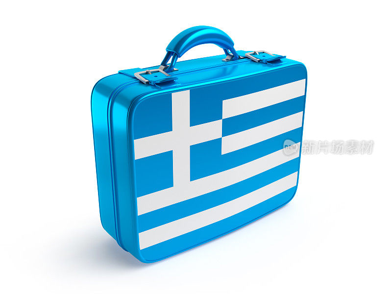 旅行箱上希腊国旗
