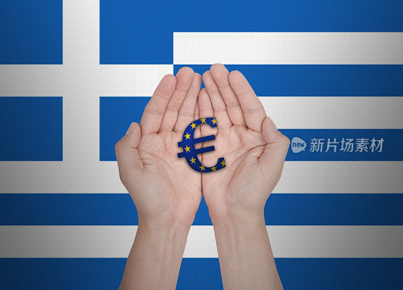 欧盟成员国希腊保护欧元标志