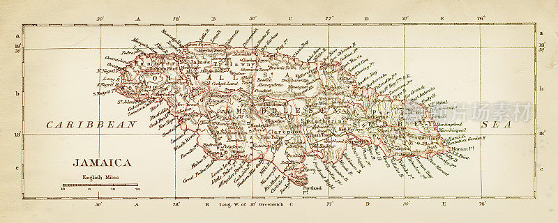 1897年牙买加地图