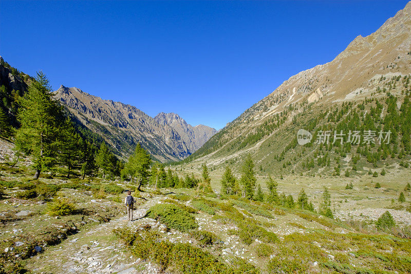 在海上阿尔卑斯自然公园的德拉卡萨雷钢琴。意大利北部山麓,