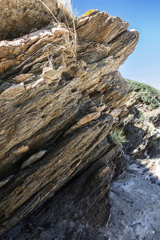 希腊埃诺诺兹(阿陀斯)的尖顶岩石