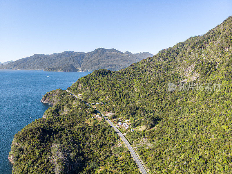 智利南部的雷龙卡维湾海岸