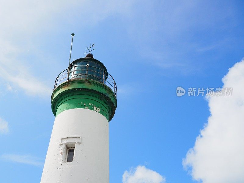 法国上法兰西省索姆市勒特雷波特的灯塔