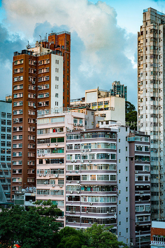 香港油麻地的住宅大厦