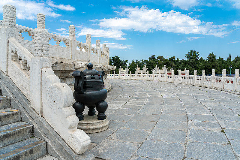 北京天坛(天坛公园)，圜丘坛广场