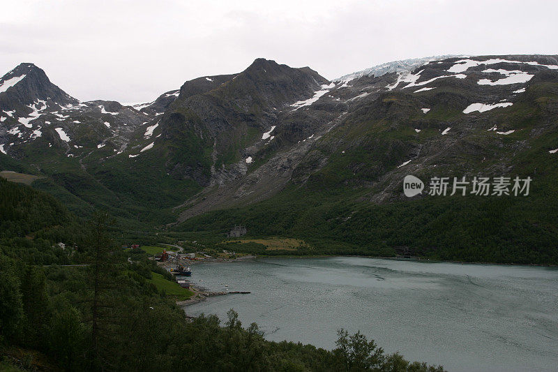 挪威峡湾景观北部自然荒野