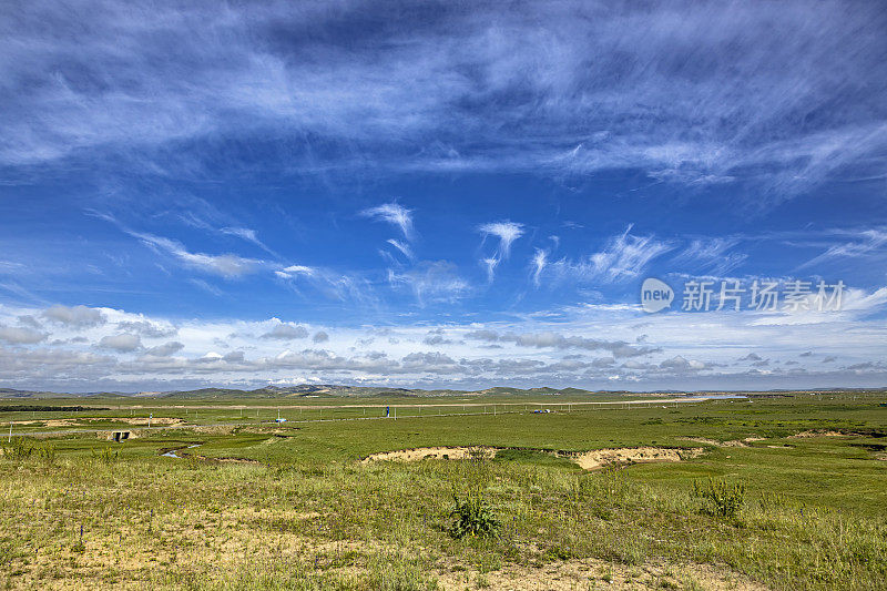 中国四川省西藏高原的草原