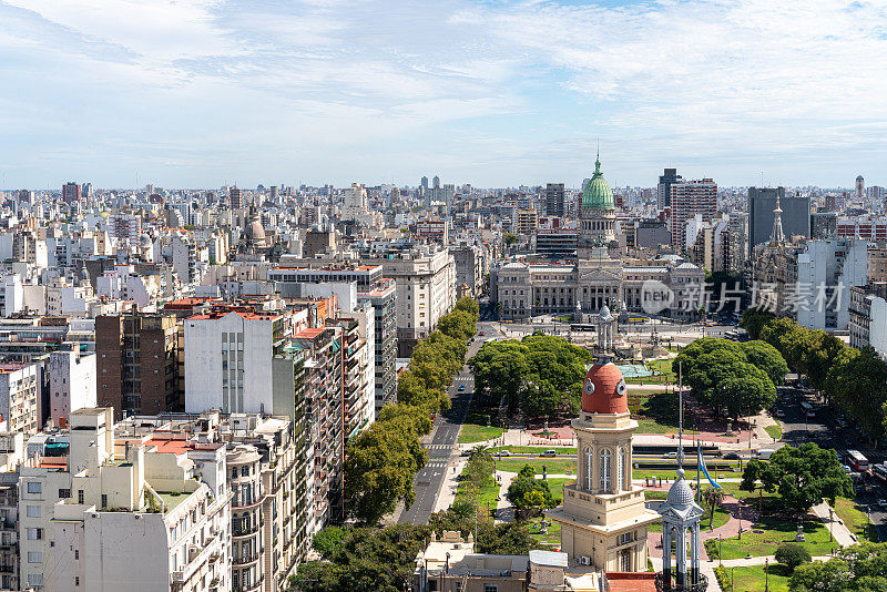 布宜诺斯艾利斯与国会大厦的天际线