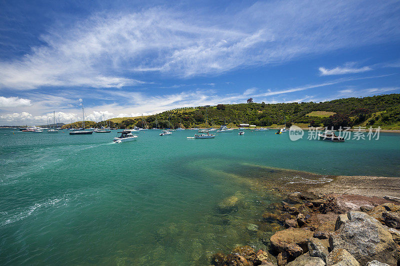 Waiheke岛海岸线，奥克兰，新西兰