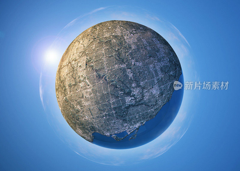 多伦多3D小星球360度球面全景图