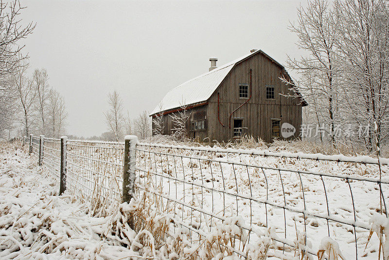 威斯康星州冬季谷仓