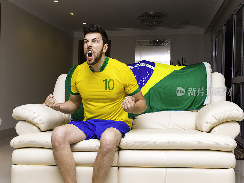 巴西球迷在家庆祝