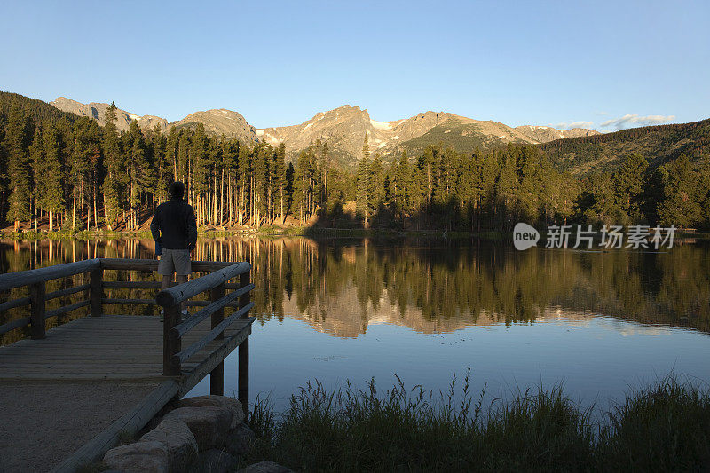 斯普拉格湖映像和洛基山国家公园科罗拉多州