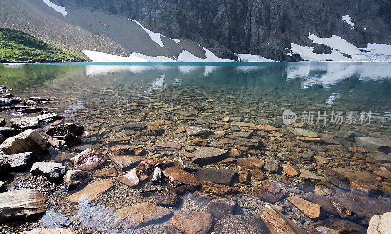 美国蒙大拿州冰山湖