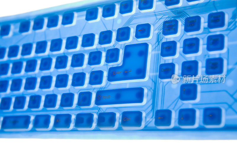 蓝色橡胶硅胶键盘