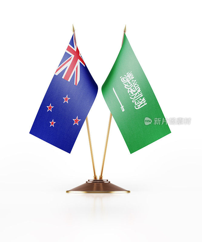 新西兰和沙特阿拉伯的微型国旗