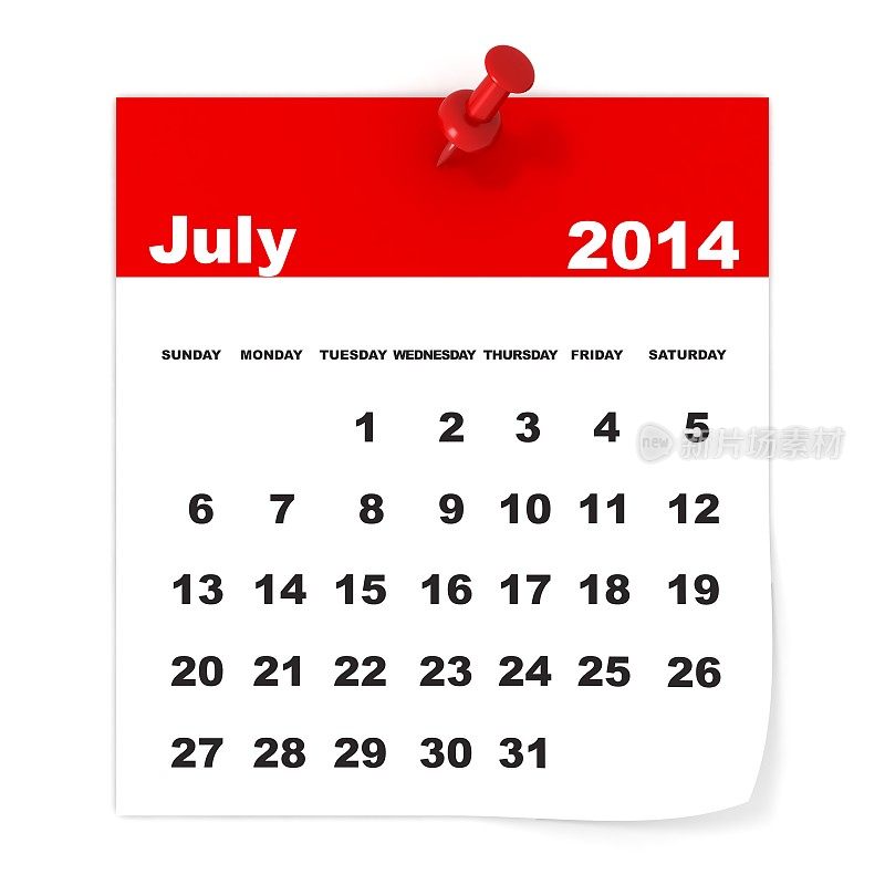 2014年7月-日历系列