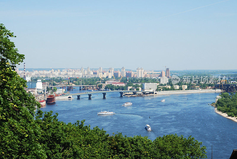 基辅中心的河流和岛屿