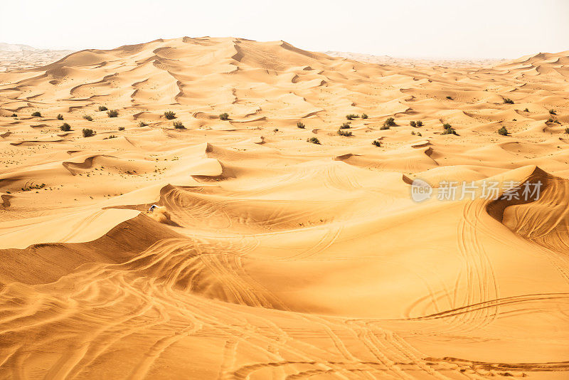 撒哈拉沙漠景观鸟瞰图