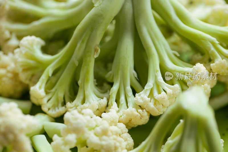 新鲜的花椰菜特写