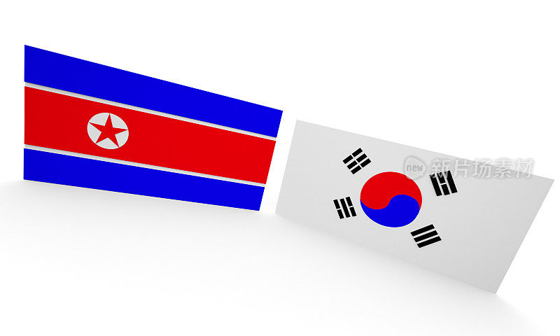 朝鲜和韩国国旗