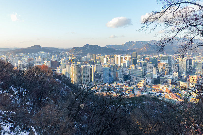 首尔的城市景观和城市天际线