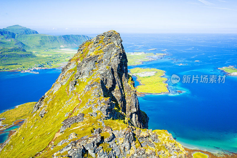 挪威罗浮敦群岛，沃兰斯汀登山，壮观的景色