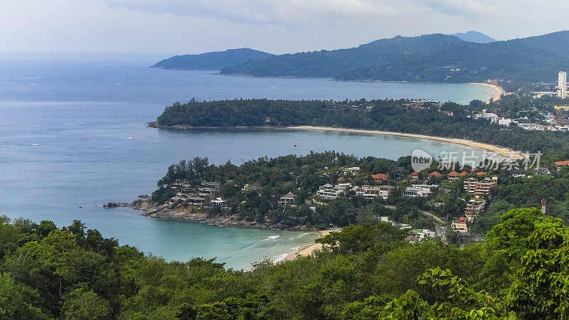 泰国普吉岛卡伦视点的夏日全景