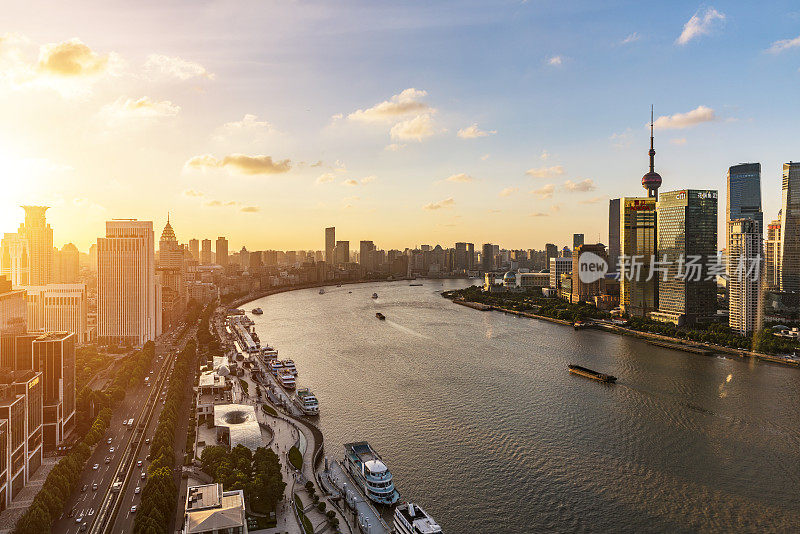 现代上海的天际线